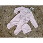 Salmon Velvet Overall