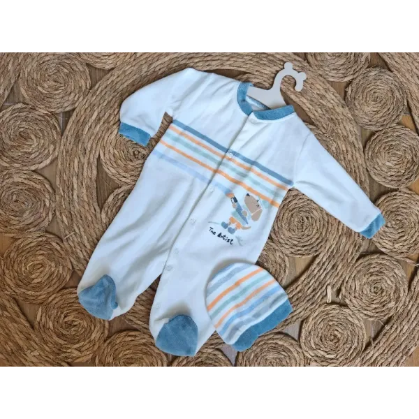 White Velvet Overall