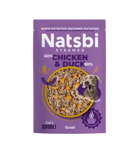 NATSBI DOG STEAMED CHICKEN & DUCK 500 G