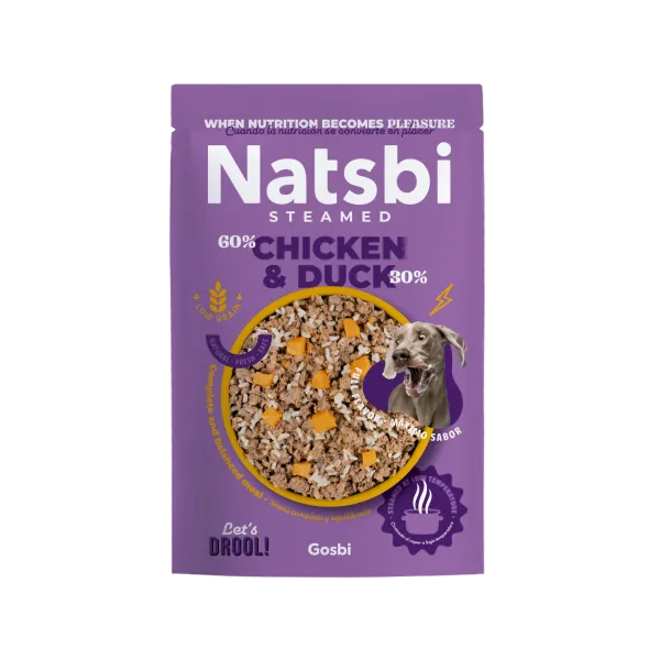 NATSBI DOG STEAMED CHICKEN & DUCK 500 G