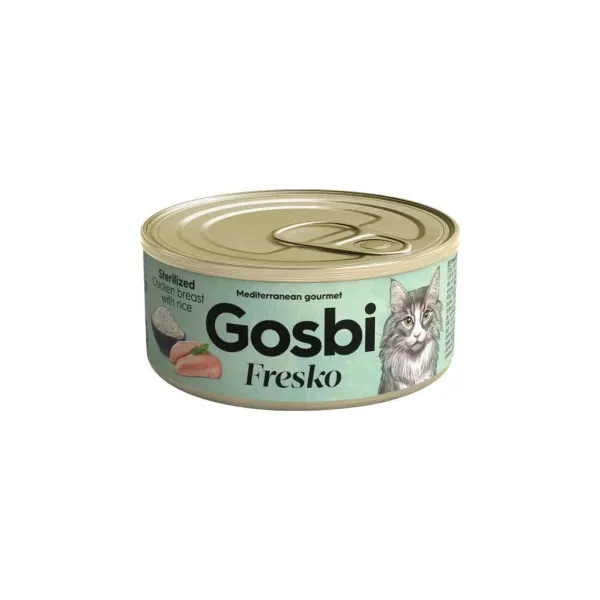 GOSBI FRESKO CAT STERILIZED CHICKEN BREAST - RICE 70 G