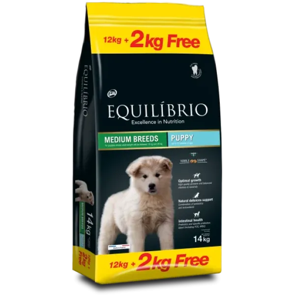 EQUILIBRIO - DOG - PUPPY MEDIUM BREEDS 14 KG