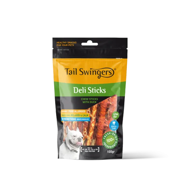 TAIL SWINGERS - CHEW STICKS WITH DUCK 100 G