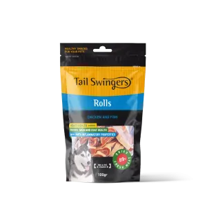 TAIL SWINGERS - CHICKEN and FISH ROLLS 100 G