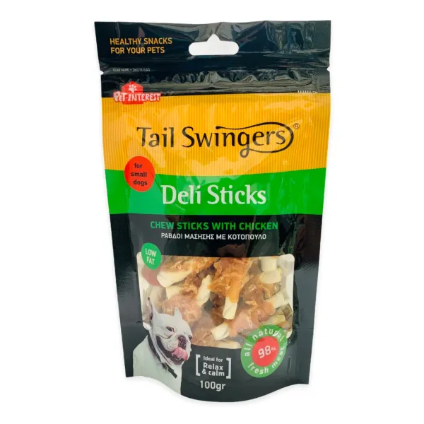 TAIL SWINGERS - CHEW STICKS WITH CHICKEN - SMALL BREEDS 100 G