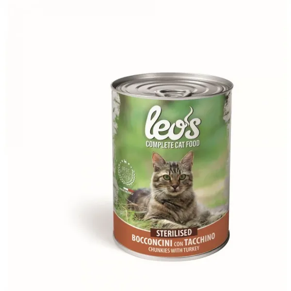 LEO WET FOOD CAT STERILISED - CHUNKIES OF TURKEY (415 G)