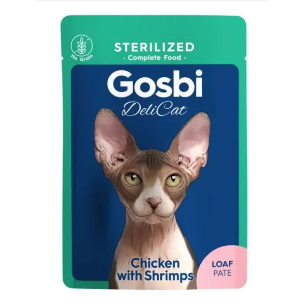 GOSBI DELICAT STERILIZED CHICKEN - SHRIMPS 70 G