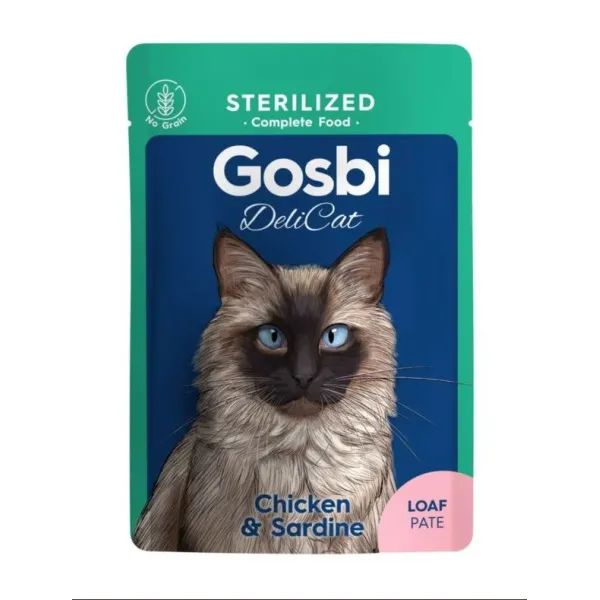 GOSBI DELICAT STERILIZED CHICKEN - SARDINE 70 G