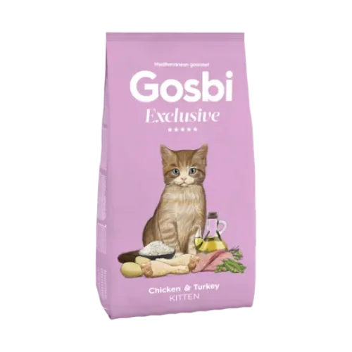 GOSBI EXCLUSIVE CAT KITTEN CHICKEN & TURKEY 1.5 KG