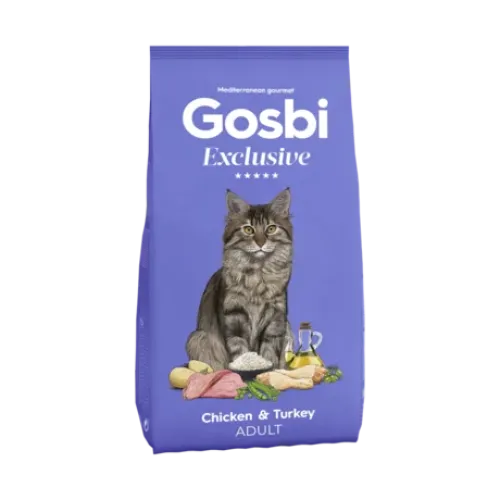GOSBI EXCLUSIVE CAT ADULT CHICKEN & TURKEY 1.5 KG