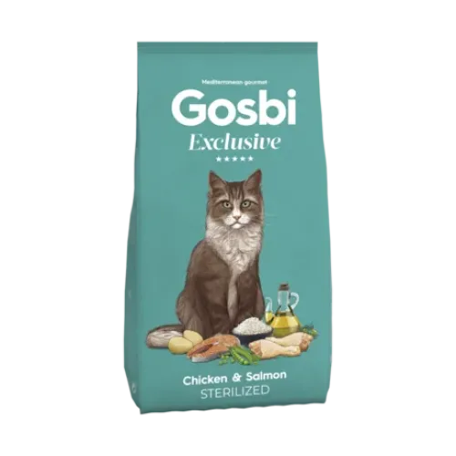 GOSBI EXCLUSIVE CAT STERILIZED CHICKEN & SALMON 400 G