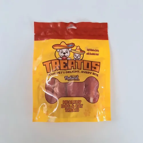 TREATOS - SOFT CHICKEN JERKY WITH RAWHIDE TWIST (200 G)