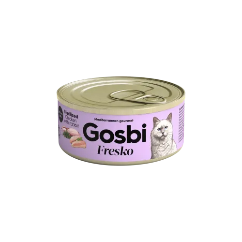 GOSBI FRESKO CAT STERILIZED CHICKEN - RABBIT 70 G