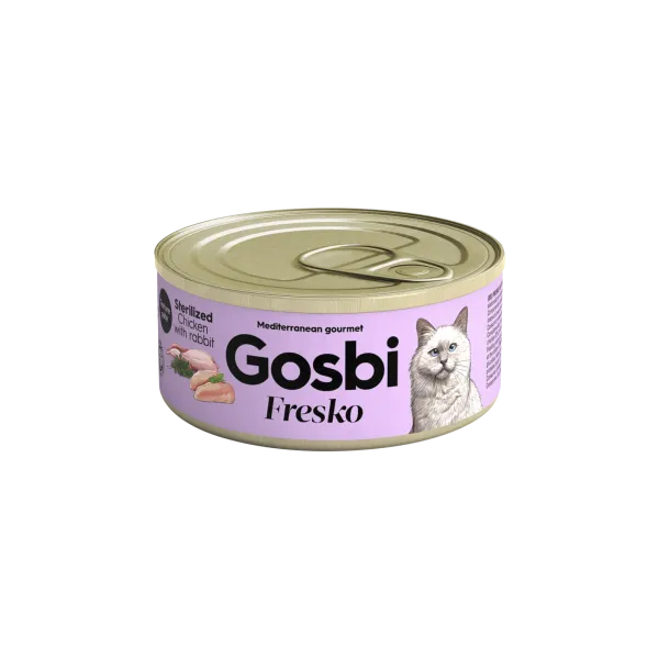 GOSBI FRESKO CAT STERILIZED CHICKEN - RABBIT 70 G