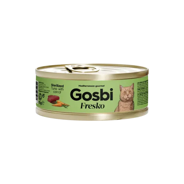 GOSBI FRESKO CAT STERILIZED TUNA - CARROT 70 G