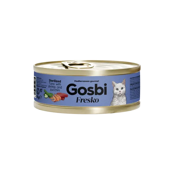 GOSBI FRESKO CAT STERILIZED TUNA - SHRIMP - ZUCCHINI 70 G