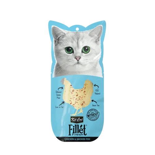 KITCAT FILLET KC-799 CHICKEN & SMOKED FISH 30 G