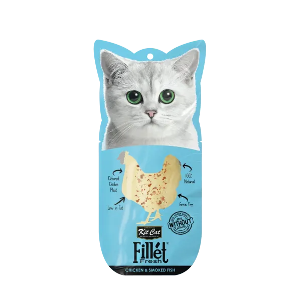 KITCAT FILLET KC-799 CHICKEN & SMOKED FISH 30 G