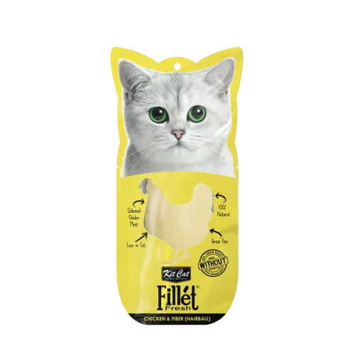 KITCAT FILLET KC-805 CHICKEN & FIBER (HAIRBALL) 30 G