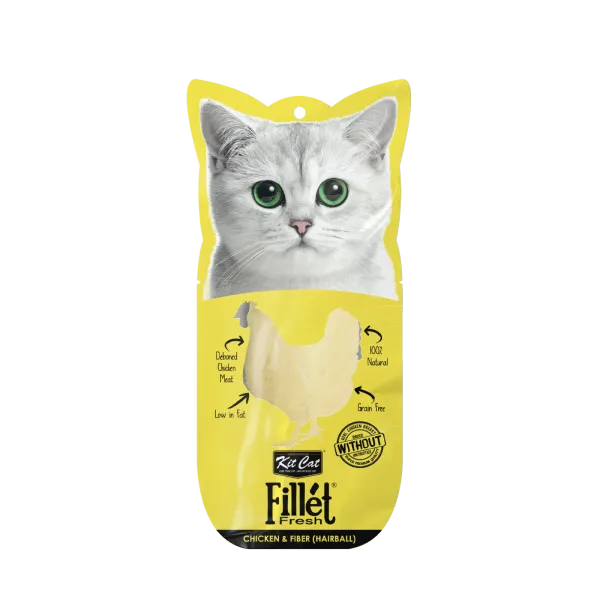 KITCAT FILLET KC-805 CHICKEN & FIBER (HAIRBALL) 30 G