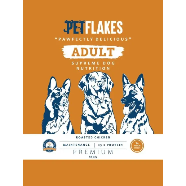 PET FLAKES - DOG FOOD - ADULT MEDIUM BREED 10 KG