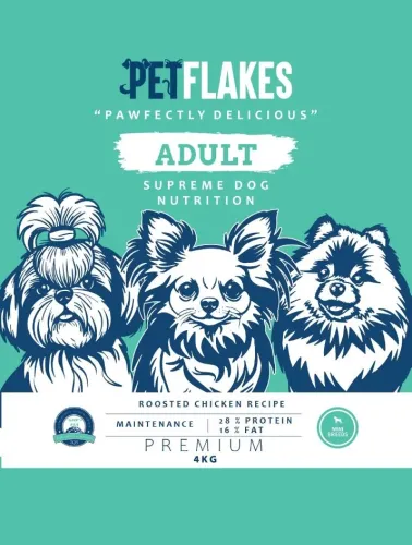 PET FLAKES - DOG FOOD - ADULT SMALL BREED 4 KG