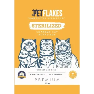 PET FLAKES - CAT - STERILIZED 1.5 KG