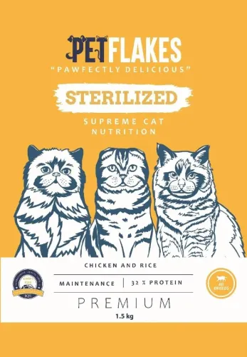 PET FLAKES - CAT - STERILIZED 1.5 KG