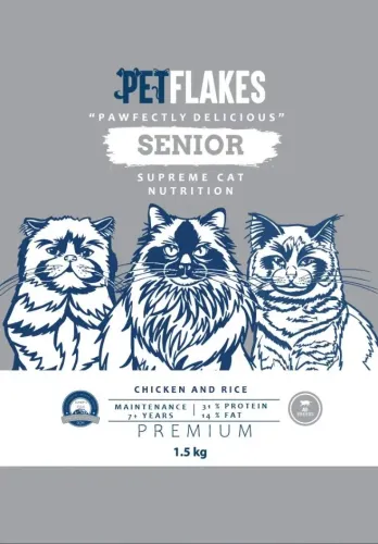 PET FLAKES - CAT - SENIOR 1.5 KG