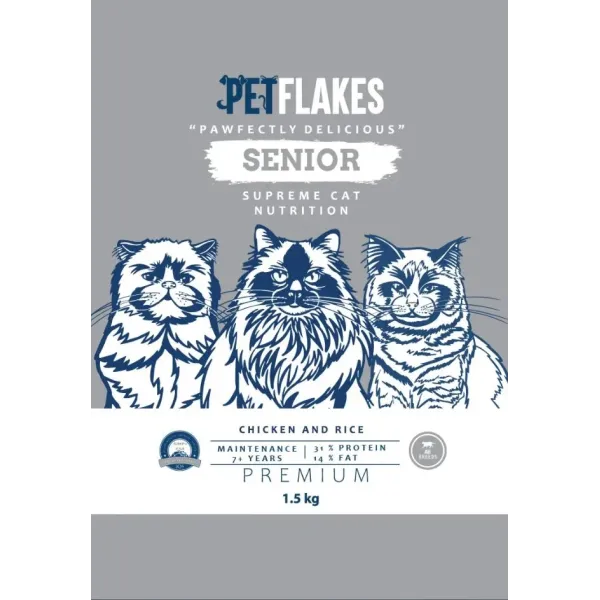 PET FLAKES - CAT - SENIOR 1.5 KG