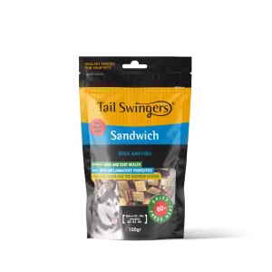 TAIL SWINGERS - DUCK and FISH SANDWICH - SMALL BITES 100G