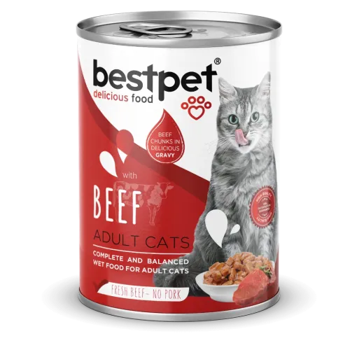 BESTPET - CAT ADULT - BEEF CHUNKS IN GRAVY 400 G