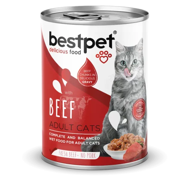 BESTPET - CAT ADULT - BEEF CHUNKS IN GRAVY 400 G