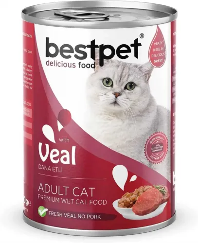BESTPET - CAT ADULT - VEAL CHUNKS IN GRAVY 400 G