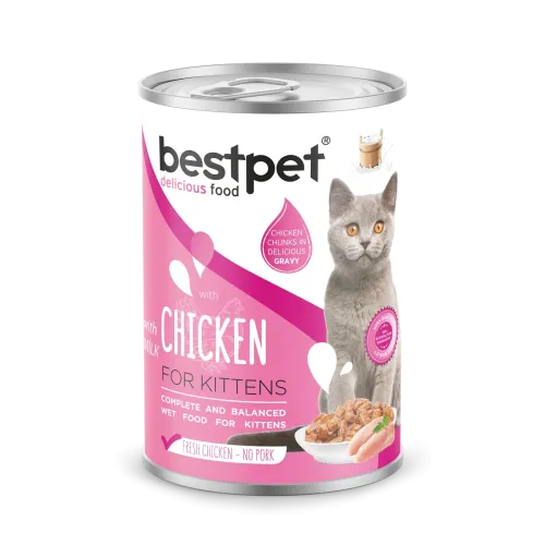BESTPET - KITTEN - CHICKEN CHUNKS IN GRAVY 400 G
