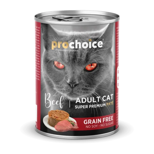 PROCHOICE - CAT ADULT - BEEF PATÉ - GRAIN FREE 400 G