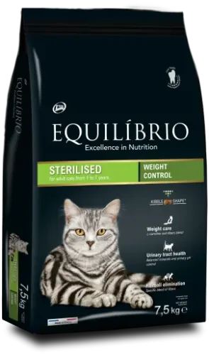 EQUILIBRIO CAT ADULT STERILIZED 7.5 KG
