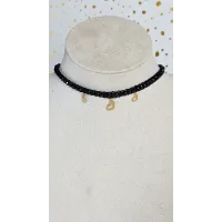 18K Gold Heart Pendant Choker Necklace for Everyday Wear