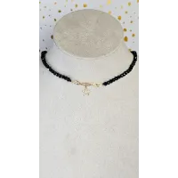 18K Gold Star Pendant Choker Necklace