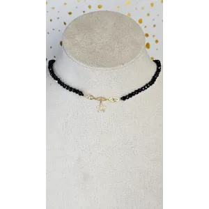 18K Gold Star Pendant Choker Necklace