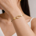 Aurelia Oval Link – 18K Gold Minimalist Bracelet