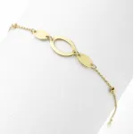 Aurelia Oval Link – 18K Gold Minimalist Bracelet