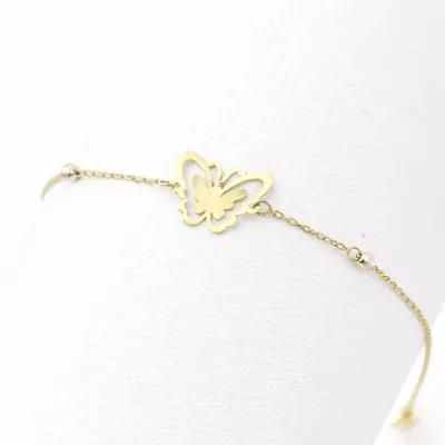 Butterfly Whisper Bracelet – 18K Gold Bracelet