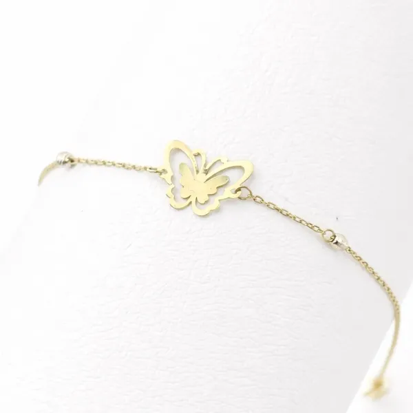 Butterfly Whisper Bracelet – 18K Gold Bracelet