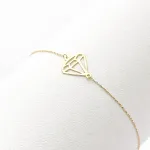 Diamond Shaped – 18K Gold Minimal Diamond Bracelet