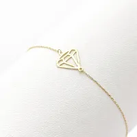 Diamond Shaped – 18K Gold Minimal Diamond Bracelet