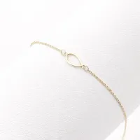 Elongated Oval Bracelet – 18K Gold Bracelet