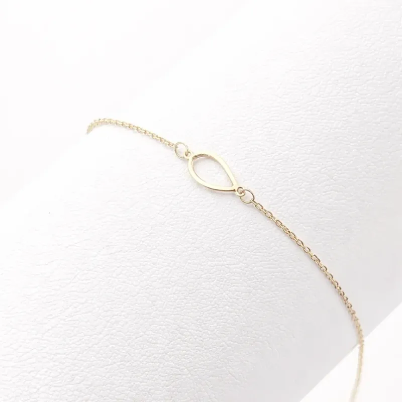 ELONGATED OVAL BRACELET – 18K GOLD BRACELET