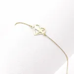 Geometric Heart – 18K Gold Bracelet