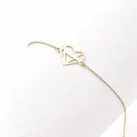 Geometric Heart – 18K Gold Bracelet
